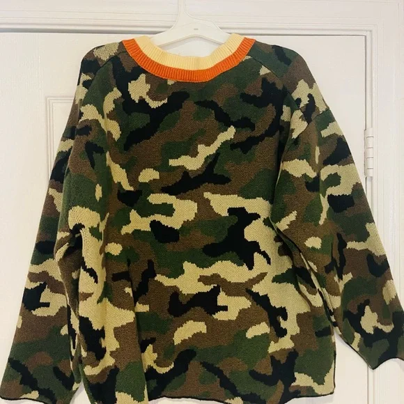 KBB by KAHLANA Women's 'The Slouchy Cardigan' - Olive Camo Size Small - Picture 9 of 11